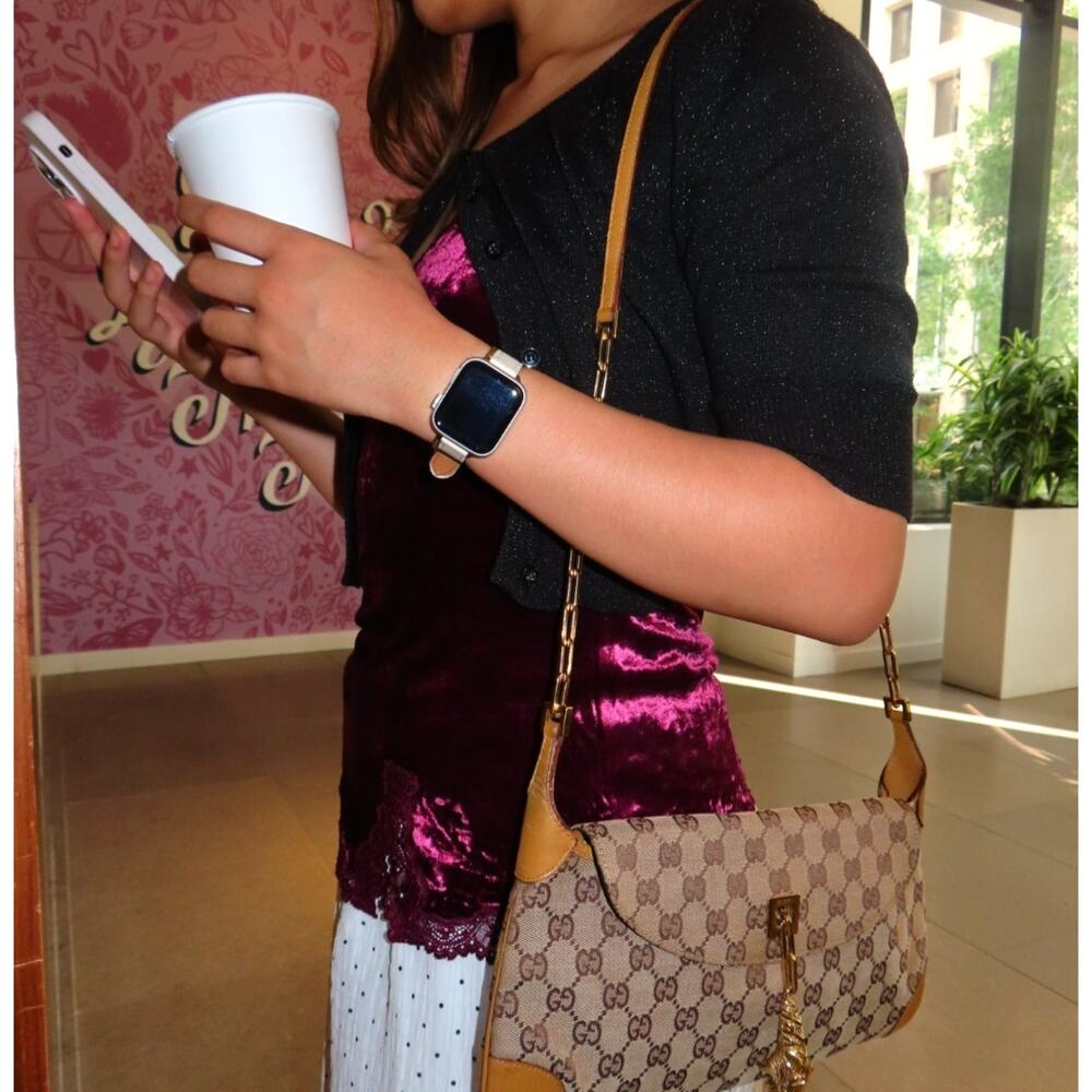 Gucci Tom Ford Jackie GG Monogram Tiger Charm Chain Shoulder Bag